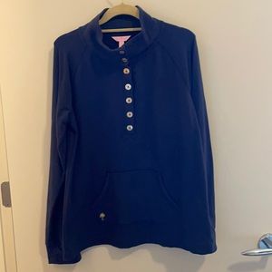 Lilly Pulitzer Navy Blue Popover Sweater